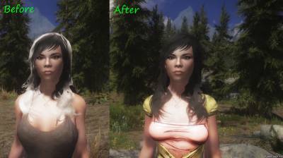 Новый набор причесок Fallout Hair Pack Fixed в Skyrim, скриншот 3