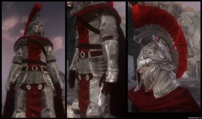 Красивая рыцарская блестящая броня для Skyrim, скриншот 1